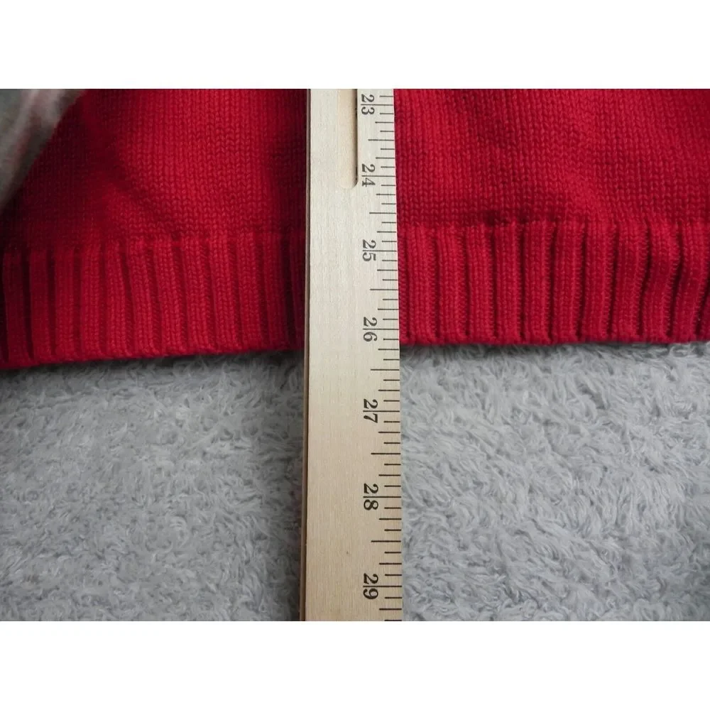 VTG Chaps Sweater Adult Large Red Knitwear Crest Logo Outerwear Pullover‎ Mens